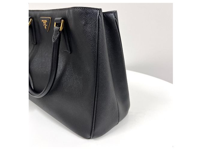 Prada Bolso Tote Saffiano Bolso de Hombro Negro - vista 8