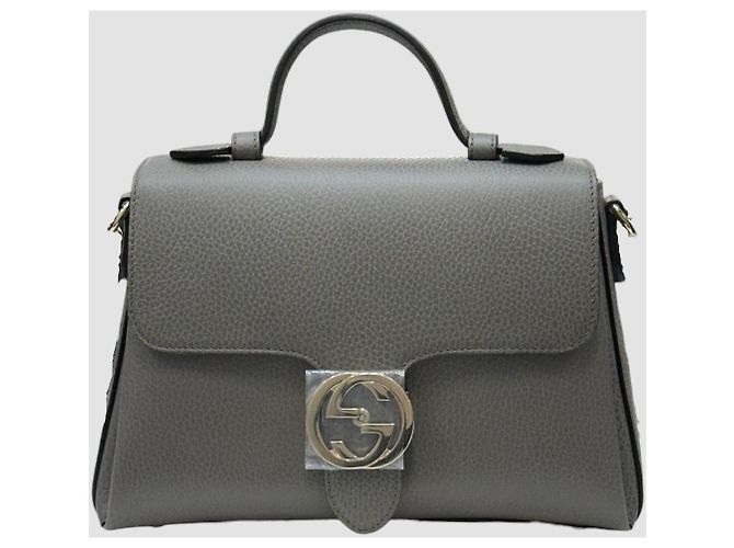 Gucci Borsa a tracolla con catena e manico superiore in pelle Grigio - vista 2