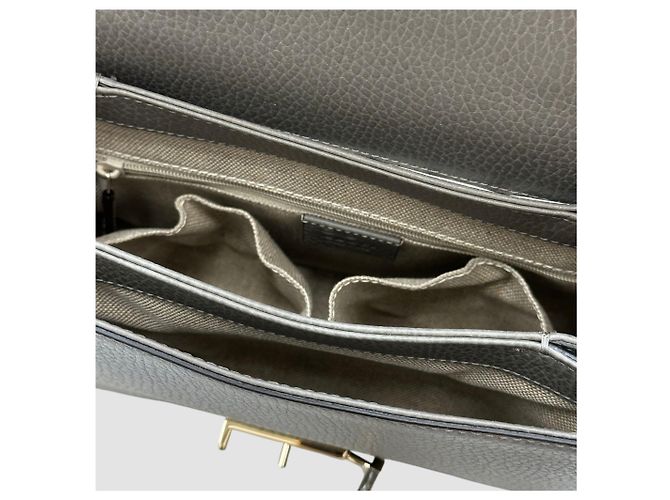 Gucci Borsa a tracolla con catena e manico superiore in pelle Grigio - vista 6