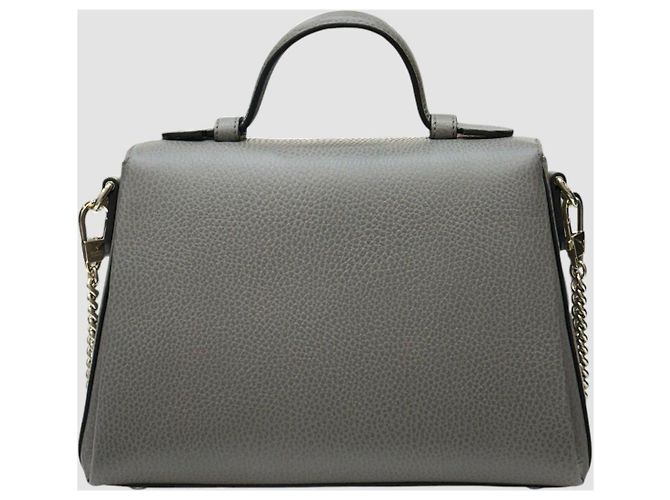 Gucci Borsa a tracolla con catena e manico superiore in pelle Grigio - vista 8