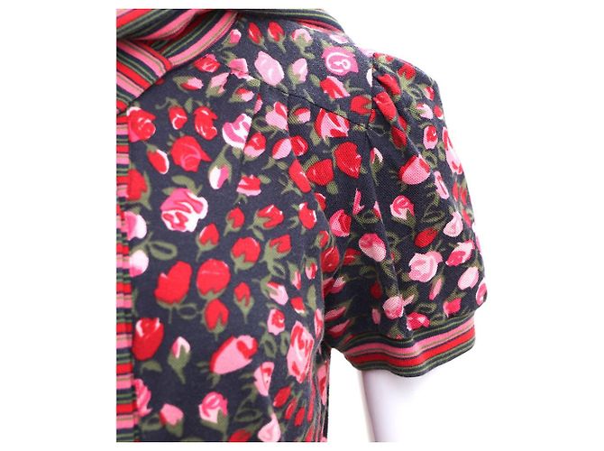 Kenzo Kurzarm-Strickoberteil mit Rosendetail - Ansicht 5