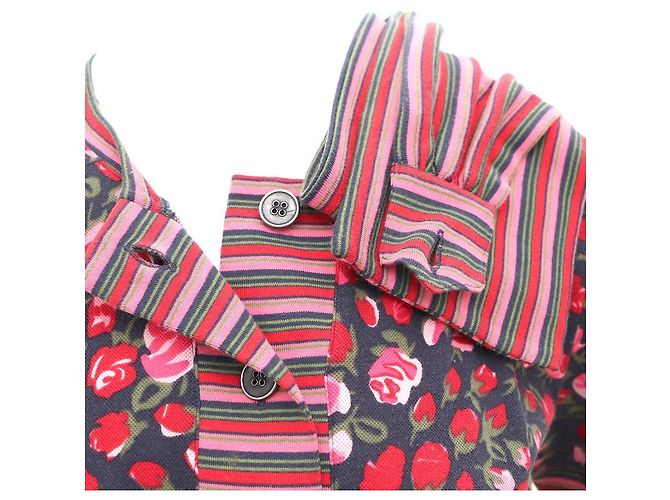 Kenzo Kurzarm-Strickoberteil mit Rosendetail - Ansicht 8