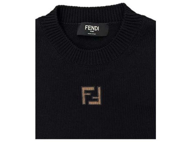 Fendi Wollpullover schwarz - Ansicht 4