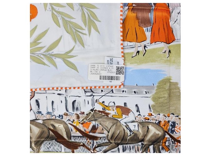 Hermès Carré in seta da donna Champ de Courses Chantilly - vista 16