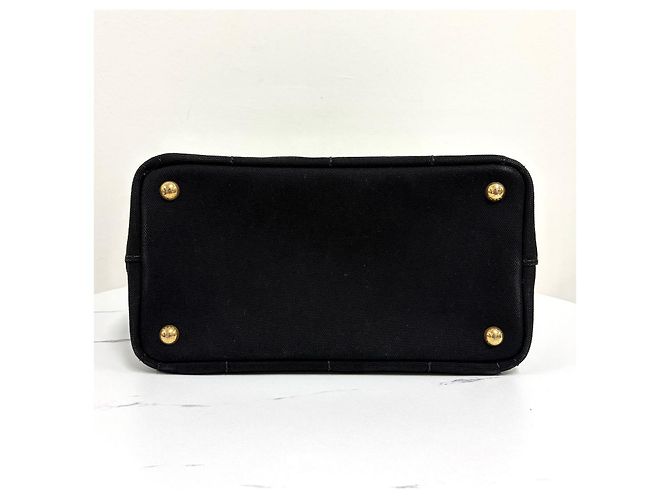 Prada Borsa Tote in Tela Borsa a Spalla Nera - vista 10