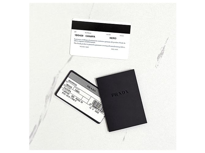 Prada Borsa Tote in Tela Borsa a Spalla Nera - vista 7