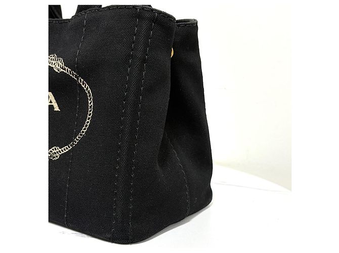 Prada Borsa Tote in Tela Borsa a Spalla Nera - vista 8