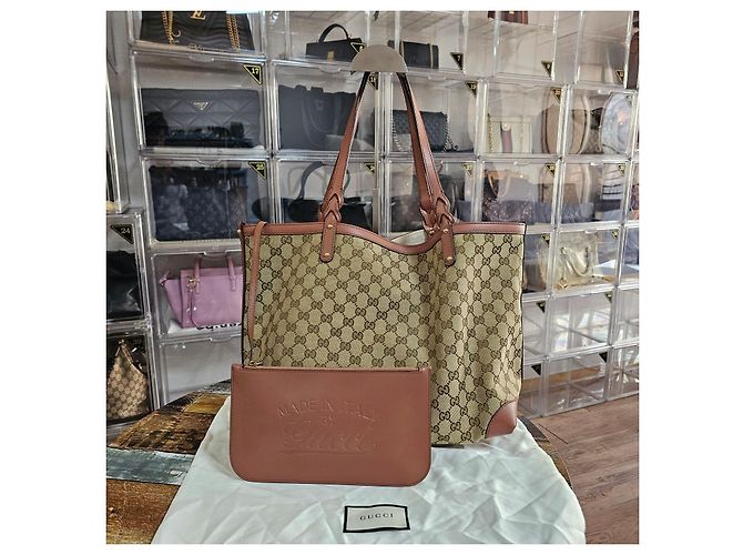 Gucci Borsa Shopper a Spalla in Jacquard Classico - vista 12
