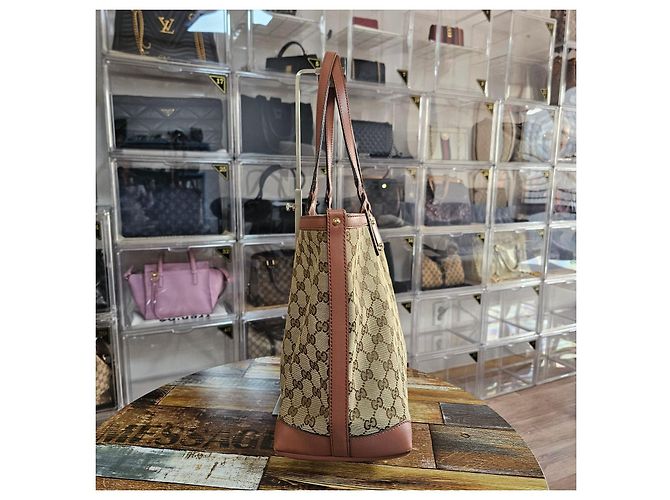 Gucci Borsa Shopper a Spalla in Jacquard Classico - vista 4