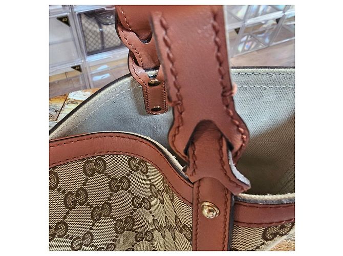Gucci Borsa Shopper a Spalla in Jacquard Classico - vista 8