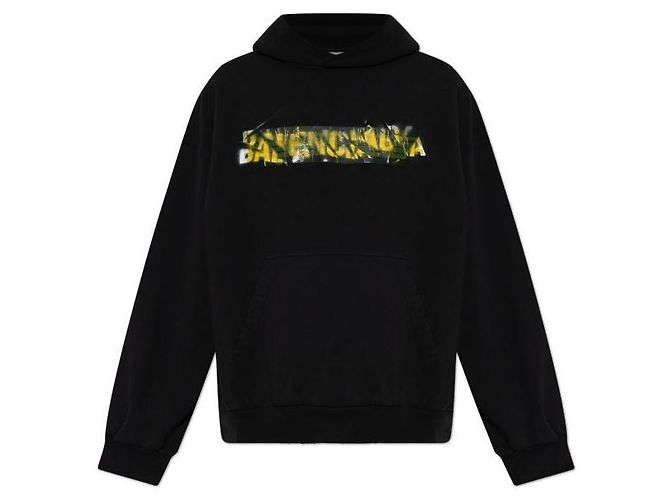 Balenciaga Felpa con cappuccio Mesh Spray Medium Fit - vista 2