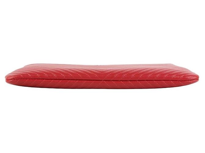 Chanel Clutch Caviar Chevron New Medium - vista 6