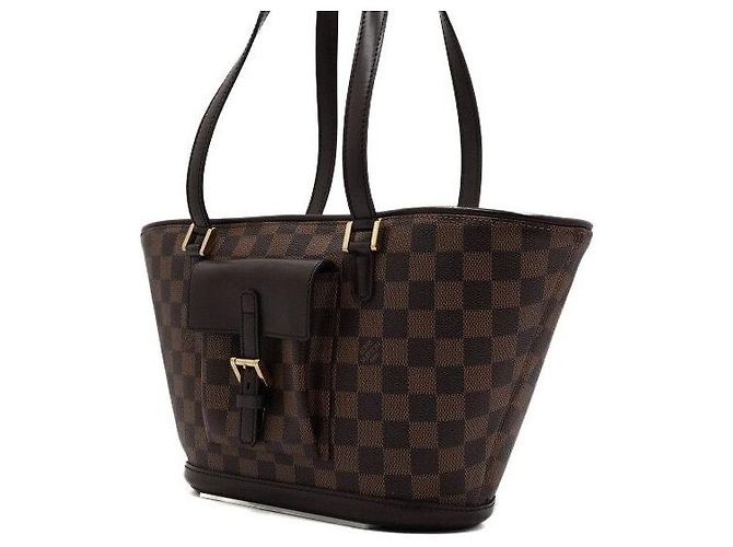 Louis Vuitton Borsa Tote e Borsa a Spalla Manosque PM in Tela Damier Ebene - vista 3