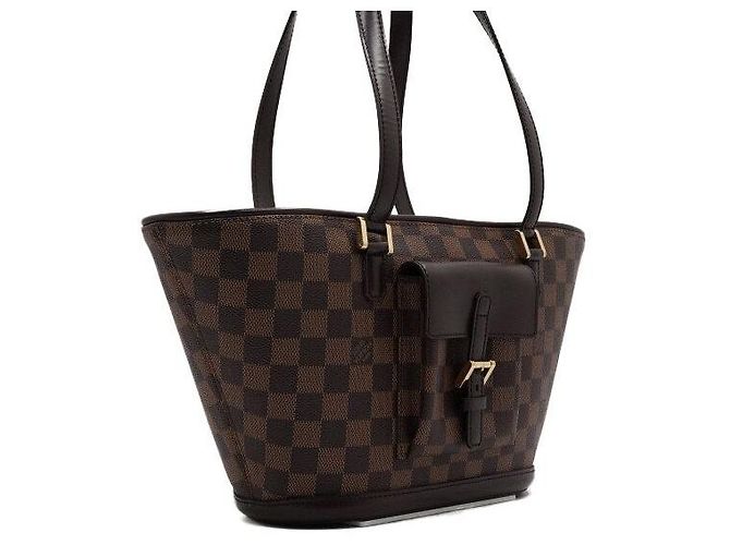 Louis Vuitton Borsa Tote e Borsa a Spalla Manosque PM in Tela Damier Ebene - vista 4