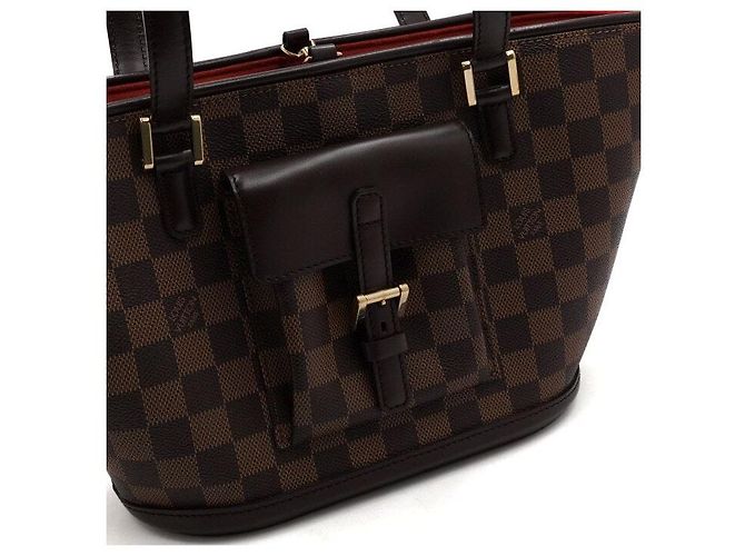 Louis Vuitton Borsa Tote e Borsa a Spalla Manosque PM in Tela Damier Ebene - vista 9