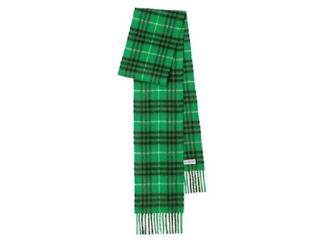 Burberry Sciarpa slim in cashmere a quadri - vista 10