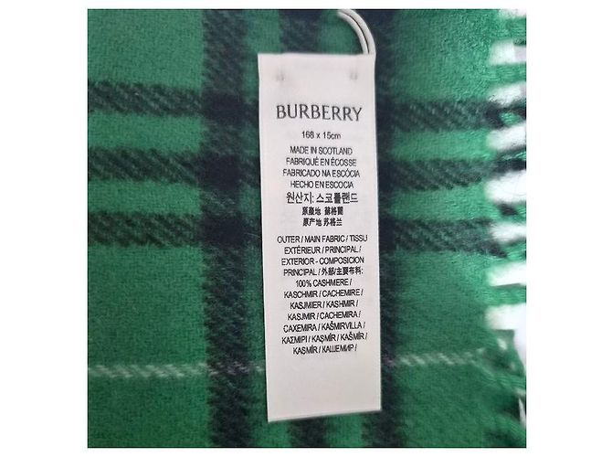 Burberry Sciarpa slim in cashmere a quadri - vista 4