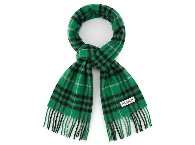 Burberry Sciarpa slim in cashmere a quadri - vista 6