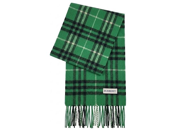 Burberry Sciarpa slim in cashmere a quadri - vista 7