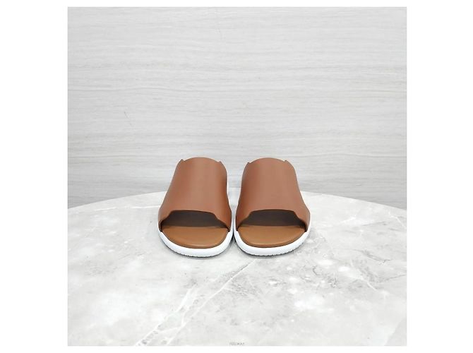 Hermès Sandalio Slipper Emblem Gold - vista 2