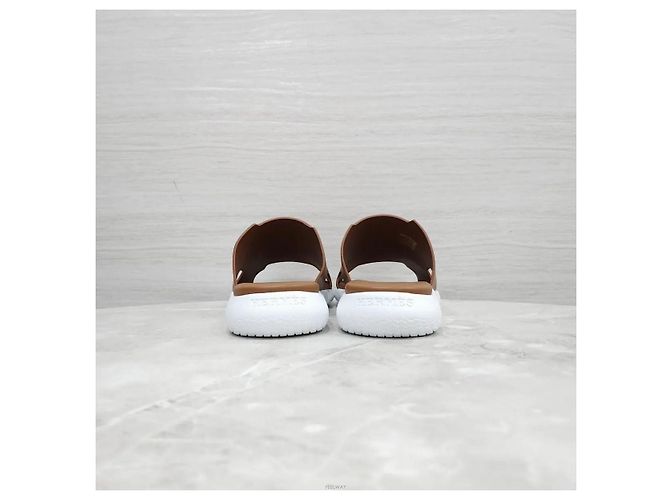 Hermès Sandalio Slipper Emblem Gold - vista 4