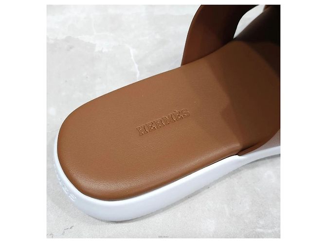 Hermès Sandalio Slipper Emblem Gold - vista 7