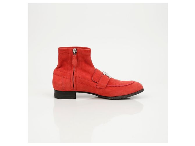 Hermès Stiefeletten aus Wildleder Braun Größe 38 - Ansicht 10