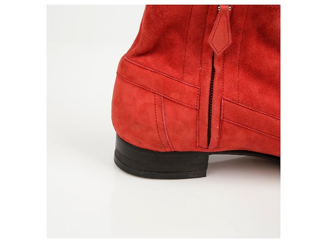 Hermès Stiefeletten aus Wildleder Braun Größe 38 - Ansicht 11