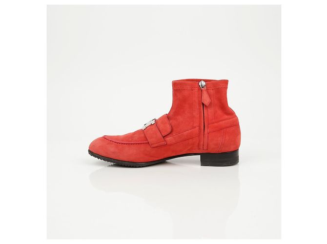 Hermès Stiefeletten aus Wildleder Braun Größe 38 - Ansicht 13