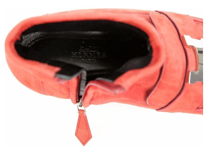 Hermès Stiefeletten aus Wildleder Braun Größe 38 - Ansicht 17