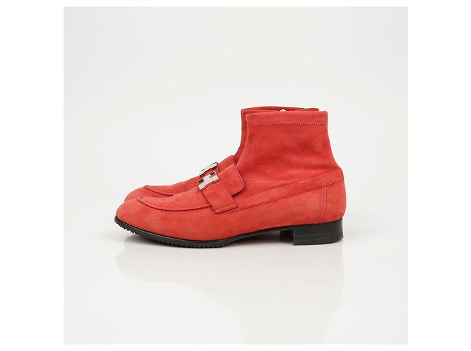Hermès Stiefeletten aus Wildleder Braun Größe 38 - Ansicht 6