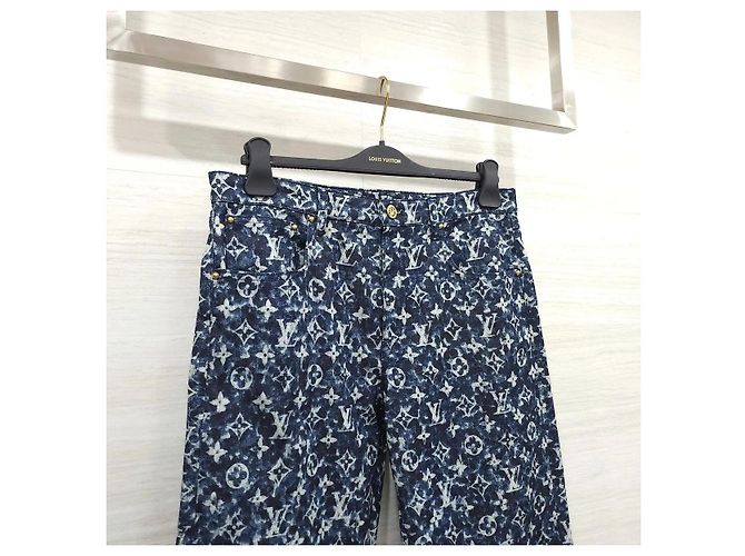Pantaloni in denim Louis Vuitton blu - vista 3