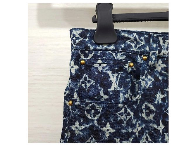 Pantaloni in denim Louis Vuitton blu - vista 5