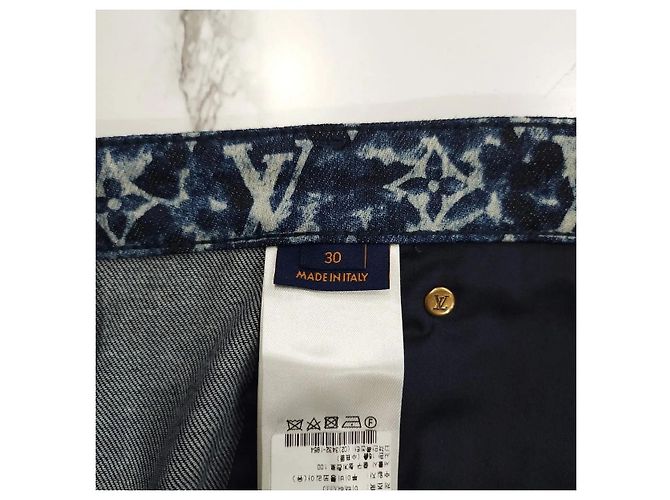 Pantaloni in denim Louis Vuitton blu - vista 7