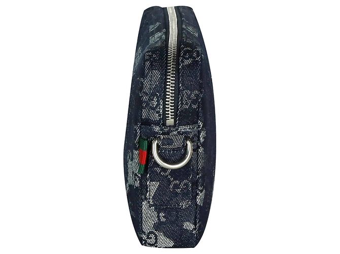Borsa a tracolla Gucci Denim blu in pelle - vista 2