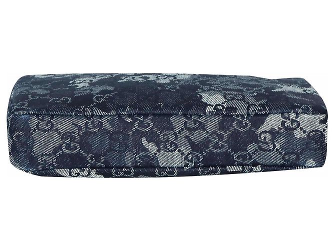 Borsa a tracolla Gucci Denim blu in pelle - vista 4