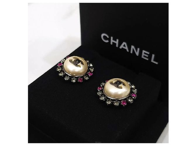 Chanel Neue Pearl Cubic Circle Ohrringe - Ansicht 5
