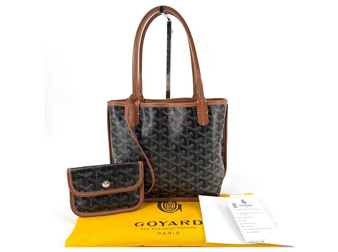 Borsa tote Goyard Mini Anjou Marrone - vista 2