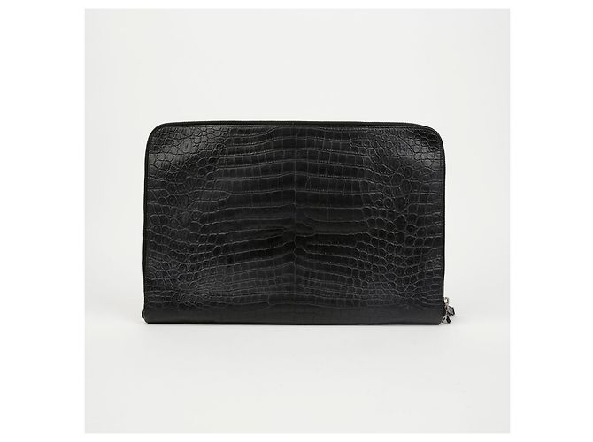Autre Marque Clutch goffrata nera - vista 3