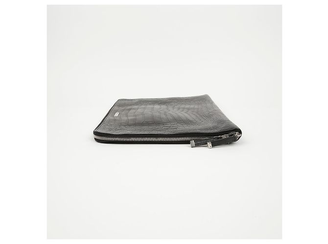 Autre Marque Clutch goffrata nera - vista 4