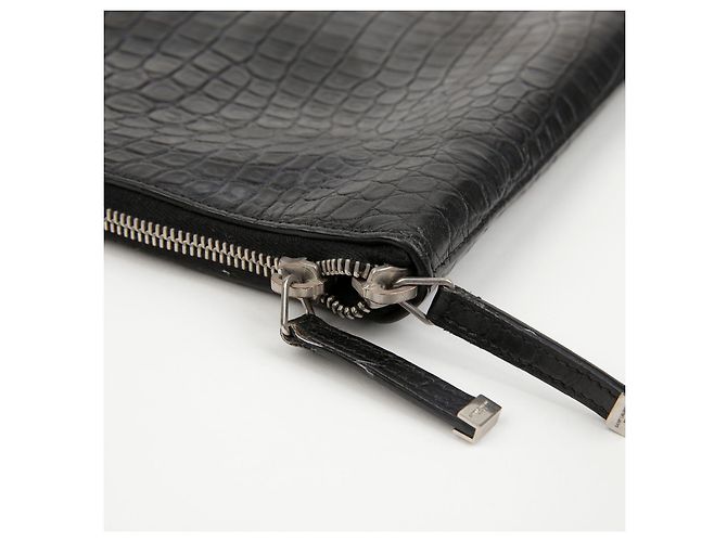 Autre Marque Clutch goffrata nera - vista 6