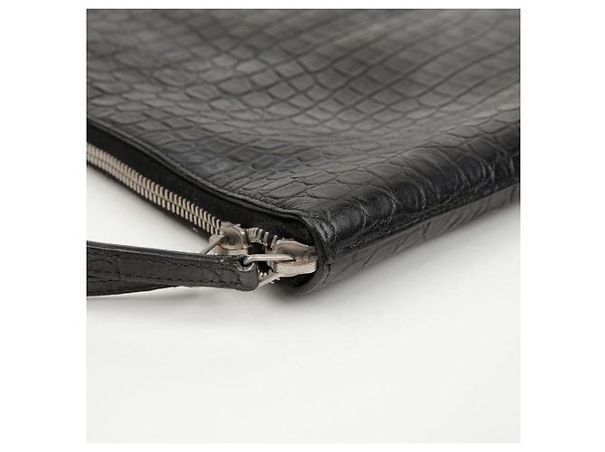Autre Marque Clutch goffrata nera - vista 7