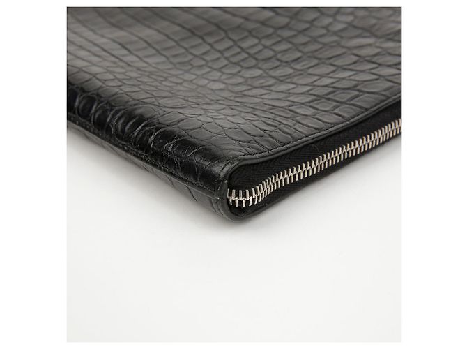 Autre Marque Clutch goffrata nera - vista 8