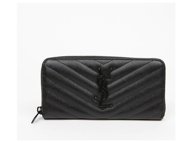 Autre Marque Cassandra Black Monogram Matelassé Zip Wallet Black - Ansicht 2