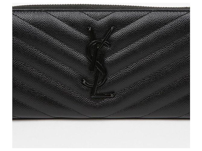Autre Marque Cassandra Black Monogram Matelassé Zip Wallet Black - Ansicht 3