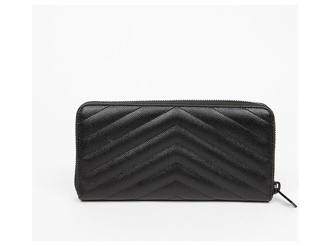 Autre Marque Cassandra Black Monogram Matelassé Zip Wallet Black - Ansicht 5