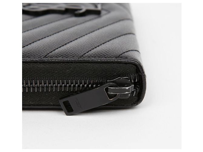 Autre Marque Cassandra Black Monogram Matelassé Zip Wallet Black - Ansicht 7