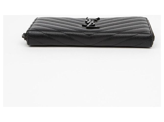 Autre Marque Cassandra Black Monogram Matelassé Zip Wallet Black - Ansicht 8