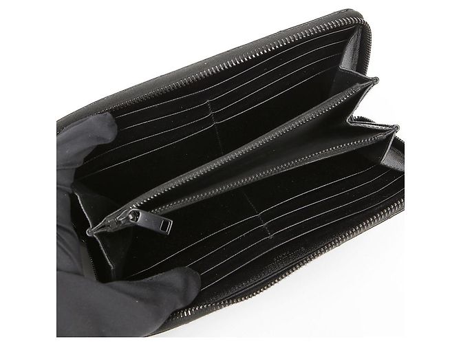 Autre Marque Cassandra Black Monogram Matelassé Zip Wallet Black - Ansicht 9