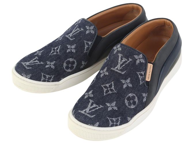 Louis Vuitton Monogram Denim Tempo Slip-On Sneaker Größe - Ansicht 3